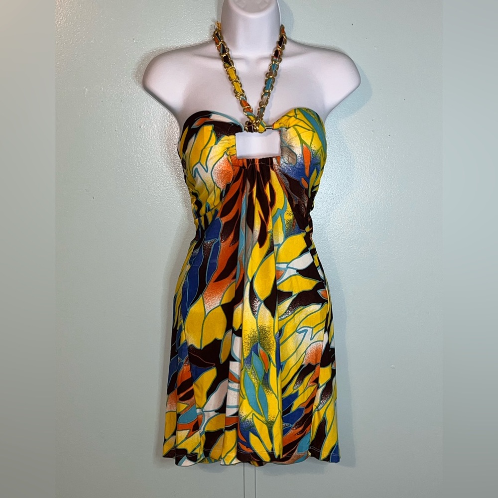 NWT Vixen Top/Tunic Size‎ Medium Ties Around Neck Multi Color